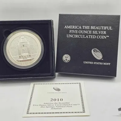 Sale Photo Thumbnail #47: 2036 2010 hot springs national park 5oz silver quarter