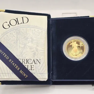 Sale Photo Thumbnail #14: 1916 2001 american eagle half oz gold proof coin