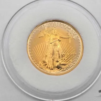 Sale Photo Thumbnail #11: 1911 1999 american eagle 110 oz gold proof coin
