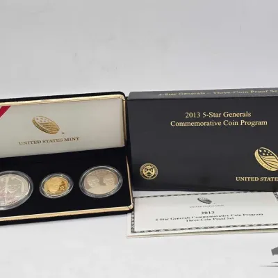 Sale Photo Thumbnail #5: 1904 2013 5 star generals three coin proof set