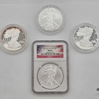 Sale Photo Thumbnail #73: 2086 4 2011 2025 american silver eagle silver dollars