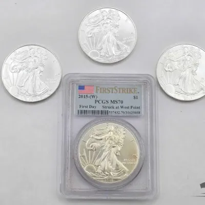 Sale Photo Thumbnail #78: 2096 4 2013 2020 american silver eagle dollars