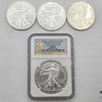 Sale Photo Thumbnail #87: 2114 4 2015 2024 american silver eagle dollars