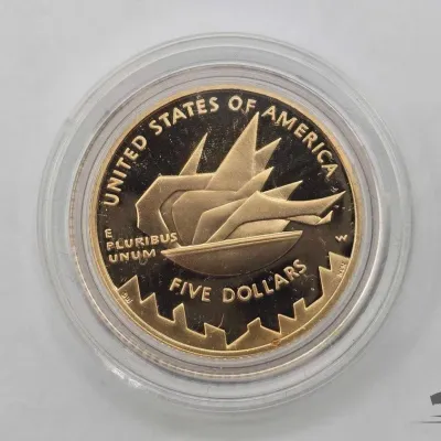 Sale Photo Thumbnail #2: 1900 2002 salt lake city olympics 5 gold coin