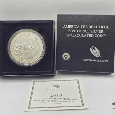 Sale Photo Thumbnail #46: 2034 2010 grand canyon national park 5oz silver quarter