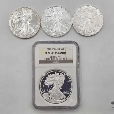 Sale Photo Thumbnail #88: 2115 4 2012 2025 american silver eagle dollars