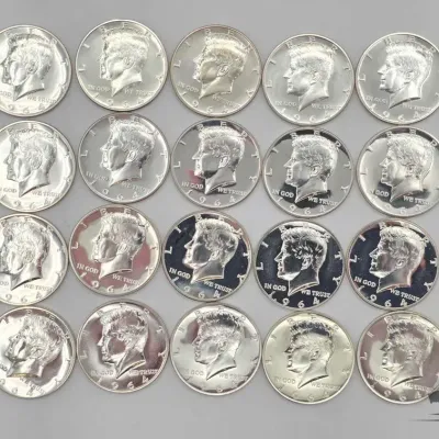 1406 20 1964 proof kennedy half dollars