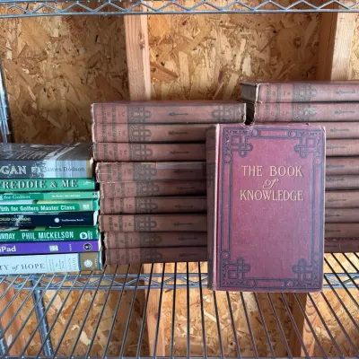 Vintage "The Book of Knowledge" Encyclopedia Set & Assorted Hardcover Book Lot