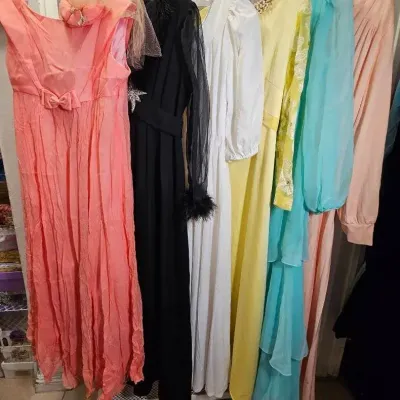 Collection of Vintage Long Gowns and Maxi Dresses 