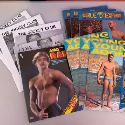 Vintage Gay Interest Male Physique Magazine Lot - AMG RAW, Young Adonis, Jockey Club