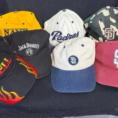 San Diego Padres & Assorted Graphic Snapback / Strapback Hats Lot - 7 Pcs