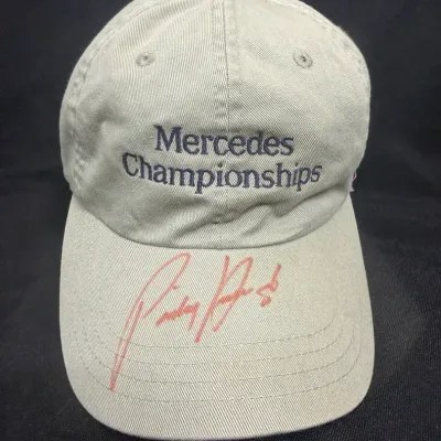 Autographed Pádraig Harrington Golf Hat - Vintage Mercedes Championships Cap