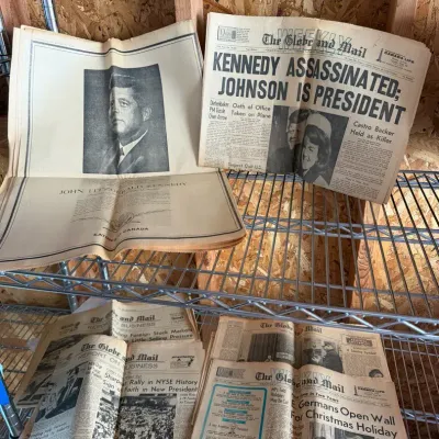 Vintage 1963 JFK Assassination Newspaper Lot: The Globe & Mail Historic Editions