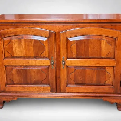 Solid Wood Credenza Buffet Cabinet with Storage Shelves