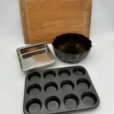 Revere Ware Stainless Steel Square Cake Pan Wilton Muffin Tin Bundt 