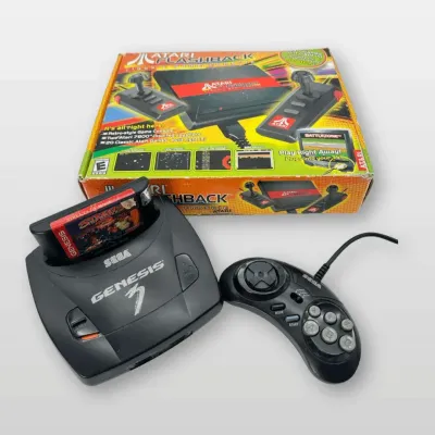 Sega Genesis 3 Console Streets of Rage 3 and Atari Flashback Retro Game System