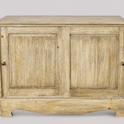 Rustic Wooden Storage Cabinet Sliding Doors Distressed Buffet Sideboard Console