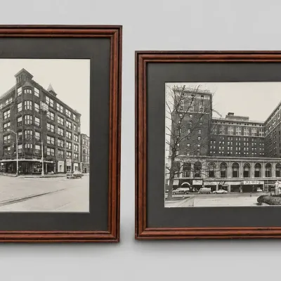 Historic Hotel Framed Architecture Prints Columbus Ohio Landmark Wall Art