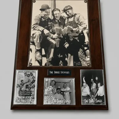 The Three Stooges Wood Plaque Photo Display Collector's