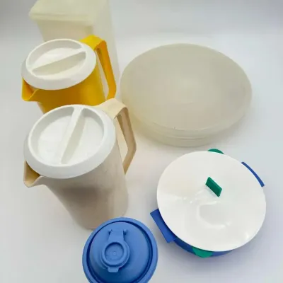 Tupperware Pitcher Set Rubbermaid Canister Mixed Lot Quick Shake Multi Server