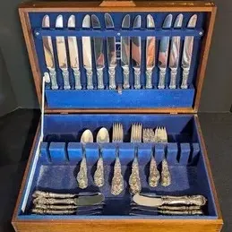 Sale Photo Thumbnail #159: Vintage Sterling Silver Flatware Set - Reed & Barton Francis I Service for 12