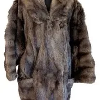 Sale Photo Thumbnail #135: Women's Mink Fur Jacket - Albrechts Brown Full-Length Coat