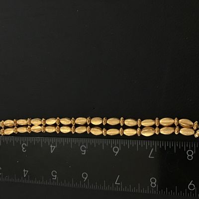 Crown Trafari Vintage Gold Tone Double Strand Vintage Bracelet