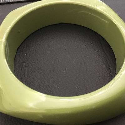 Green Bangle White Marbling
