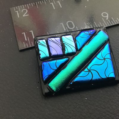 Dichroic Fused Glass Brooch