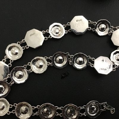 Butler Signed Non Magnetic Faceted Black With Rhinestones STATEMENT peice