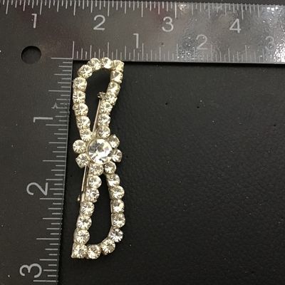 Vintage Rhinestone Bow Style Brooch