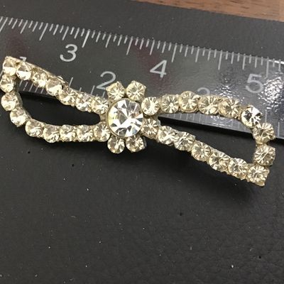 Vintage Rhinestone Bow Style Brooch