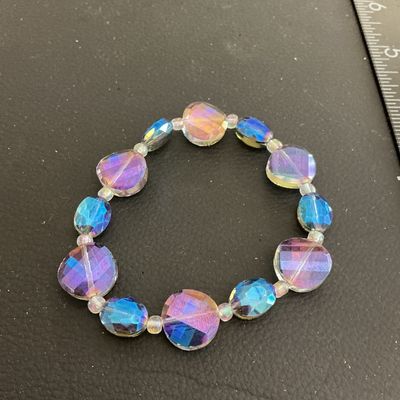 Sale Photo Thumbnail #179: Beautiful AB glass Beaded stretchy bracelet 
Please see attached pictures