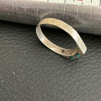 Sale Photo Thumbnail #178: Small vintage silver 925 Mexico ring with turquoise chips
Please see attached pictures