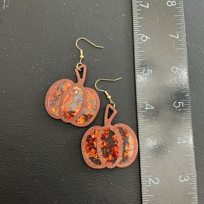 Beautiful fall pumpkin fashion earrings