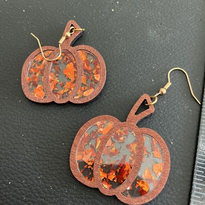 Beautiful fall pumpkin fashion earrings