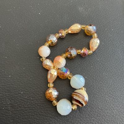 Sale Photo Thumbnail #133: Very nice multi color glass Beaded stretchy bracelet 
Please see attached pictures