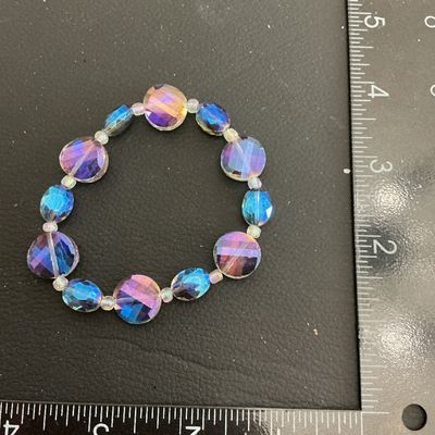 Sale Photo Thumbnail #181: Beautiful AB glass Beaded stretchy bracelet 
Please see attached pictures