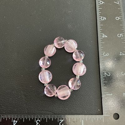 Sale Photo Thumbnail #127: Beautiful Pink Glass Beaded stretchy bracelet 
Please see attached pictures