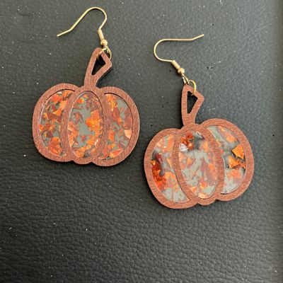 Beautiful fall pumpkin fashion earrings