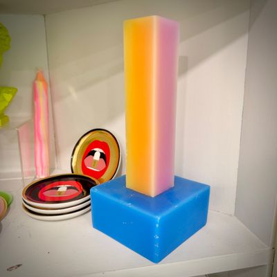 Sale Photo Thumbnail #39: Areaware Happiness pillar candle