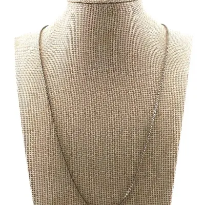 Italian Box Link Sterling Silver Necklace 