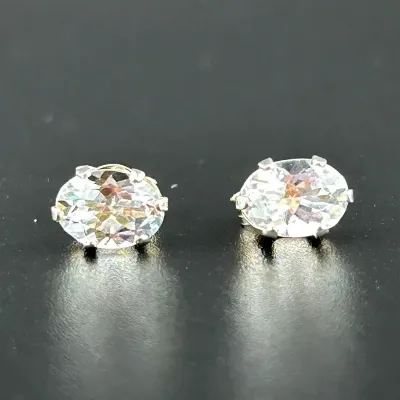 Aquamarine Sterling Silver Earrings