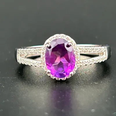 Amethyst Sterling Silver Ring