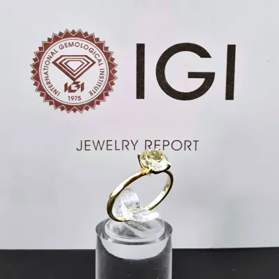 1.5ct Natural Diamond 14k Gold Solitaire Ring 