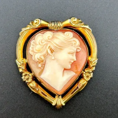 Gold Filled Cameo Brooch