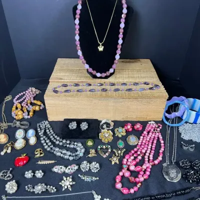 Vintage & Modern Costume Jewelry Collection - Rhinestones, Pearls & Pastel Tons