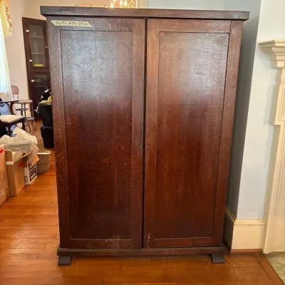Vintage Mahogany Gentleman’s Chifforobe Wardrobe Armoire