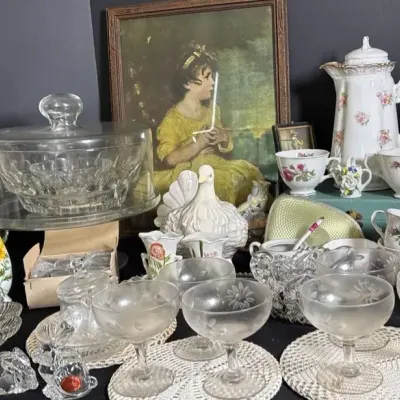 Massive Cut Glass, China And Ceramics 
