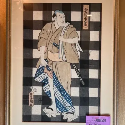 Vintage Japanese Woodblock Prints Resembling Works By Artists Like Utagawa Kunisada